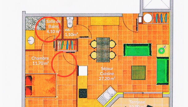 Appartement 2 pièces  à vendre Perpignan 66100