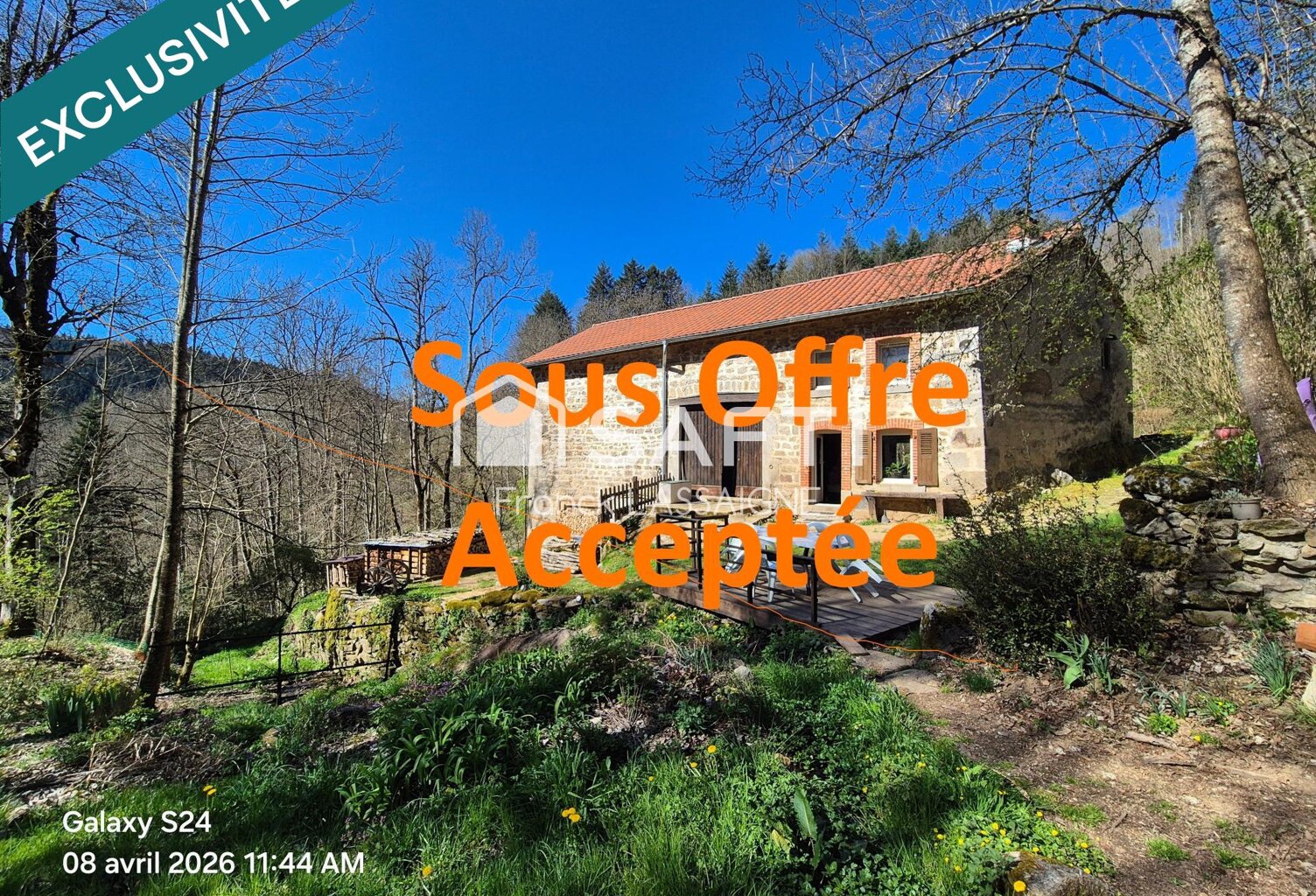 Maison en pierres sans vis à vis terrain/source — photo 1