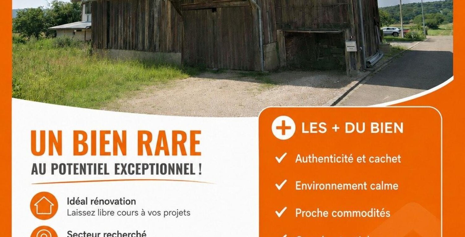 Maison de village avec grange à rénover sur une beau terrain plat de plus de 10 ares — photo 1