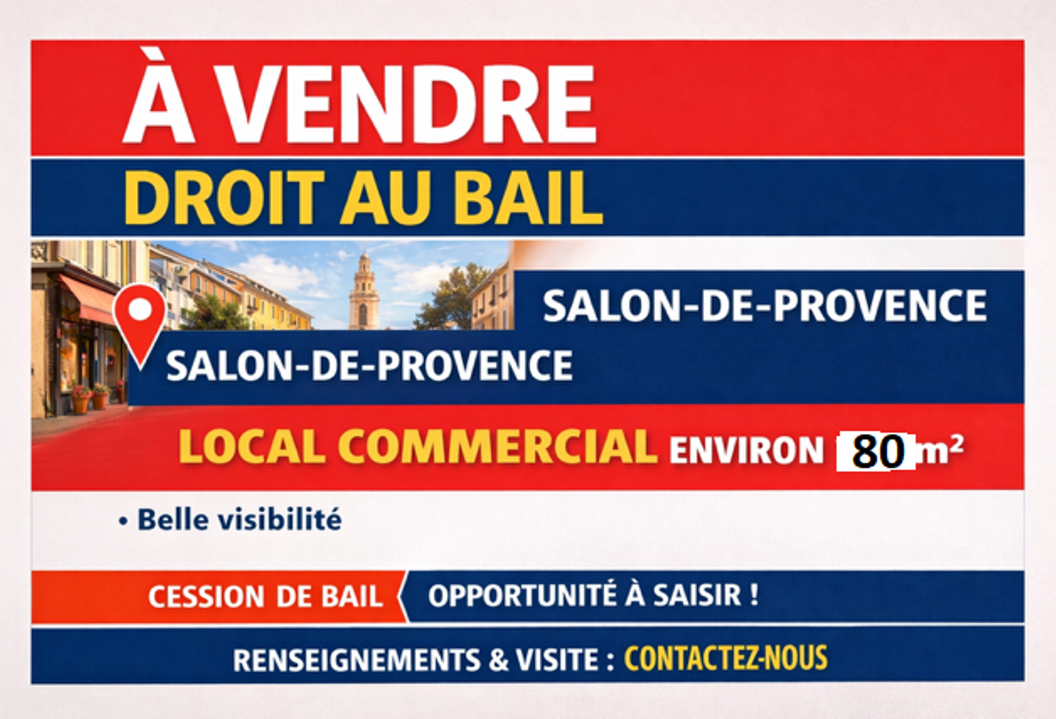 A VENDRE - DROIT AU BAIL — photo 1