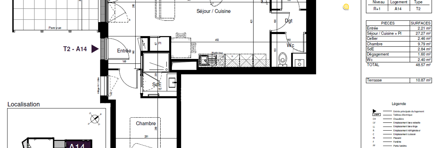 Appartement 2 Pièces 48 m² à louer à Artigues-près-Bordeaux (33370)