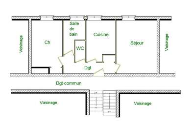 Appartement 2 pièces 520 €