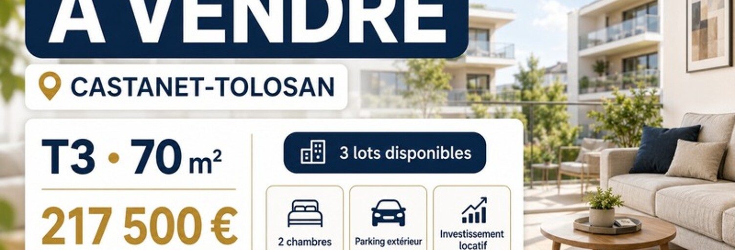Appartement 3 Pièces 70 m² à vendre à Castanet-Tolosan (31320)