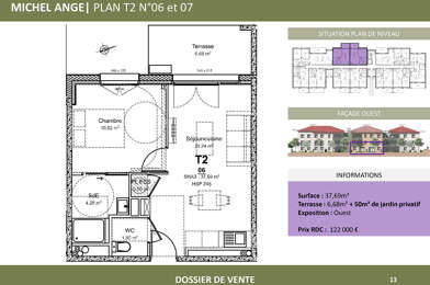 Appartement 2 pièces 122000 €