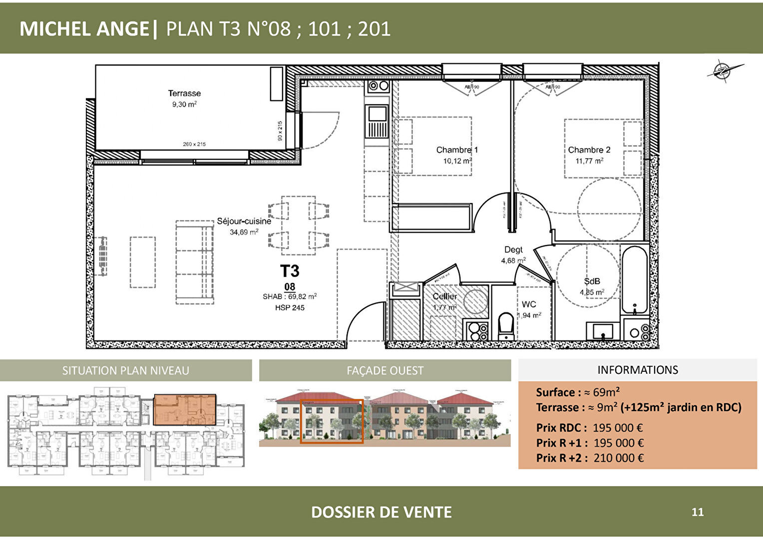 Appartement  T3 à vendre Albi 81000