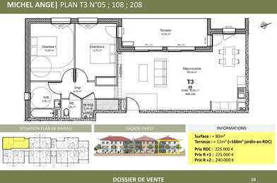 Appartement 3 pièces 225000 €