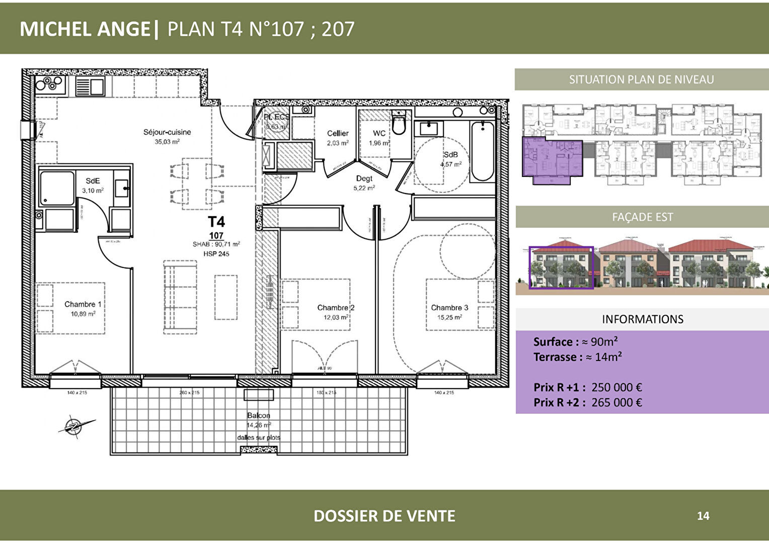 Appartement  T4 à vendre Albi 81000