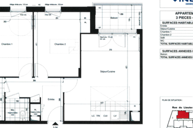 Appartement 3 pièces 315000 €