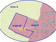 TERRAIN CONSTRUCTIBLE A 4.60 EUROS/m² x 5 005 m² A LA CAMPAGNE — photo 2