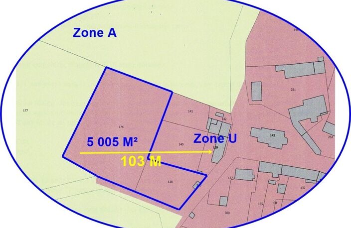 TERRAIN CONSTRUCTIBLE A 4.60 EUROS/m² x 5 005 m² A LA CAMPAGNE — photo 2
