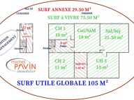 INVESTISSEURS, APPARTEMENT  105 m² A RENOVER EN CENTRE VILLE — photo 4