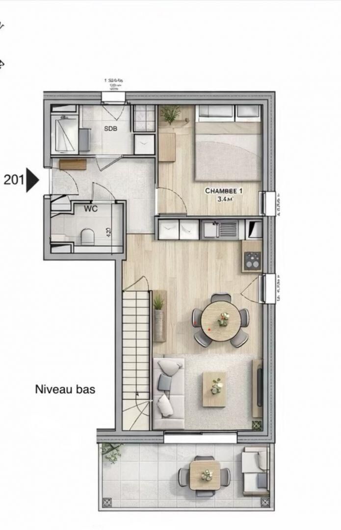 Vente Appartement 3 pièces - Photo 4