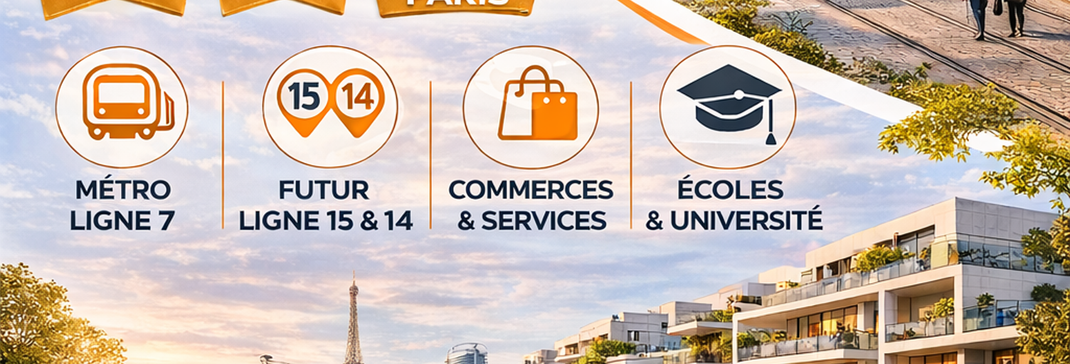 Appartement 2 Pièces 61 m² à vendre à Villejuif (94800)