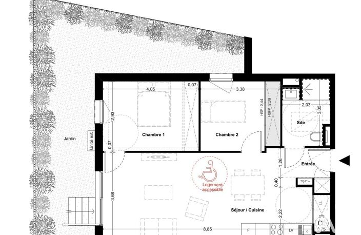 Vente Appartement 3 pièces — photo 2
