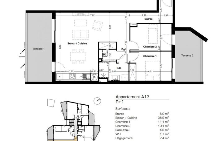 Vente Appartement 3 pièces — photo 2