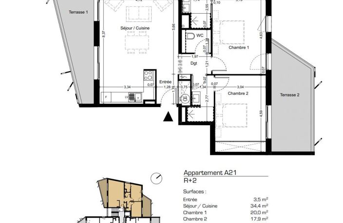Vente Appartement 3 pièces — photo 2