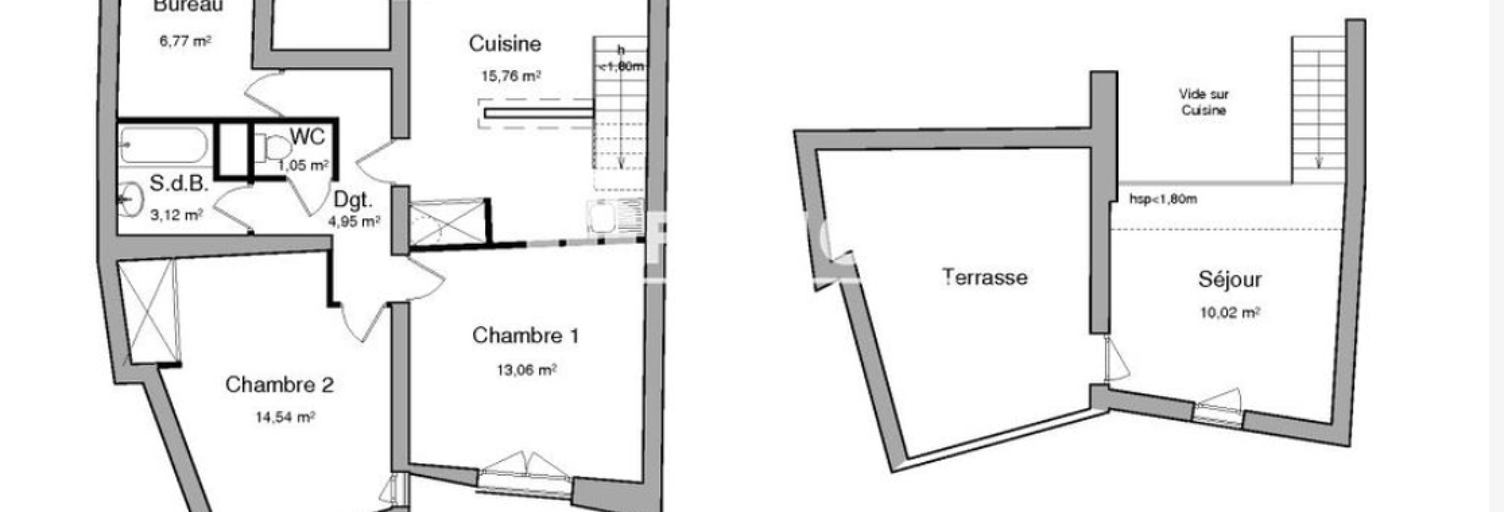 Appartement 4 Pièces 69 m² à vendre à Marseille 2 (13002)