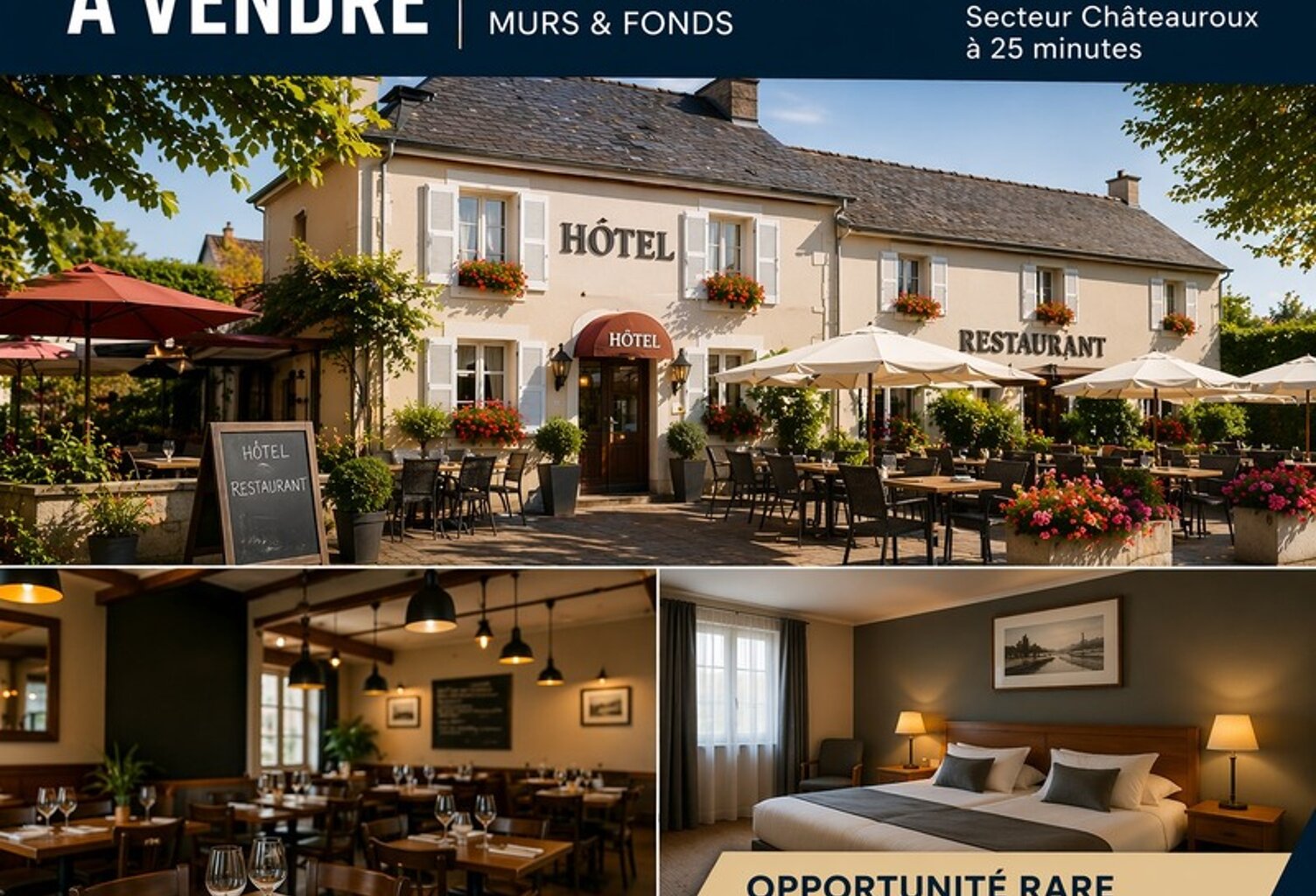 HÔTEL – RESTAURANT 2★ À VENDRE – MURS & FONDS — photo 1
