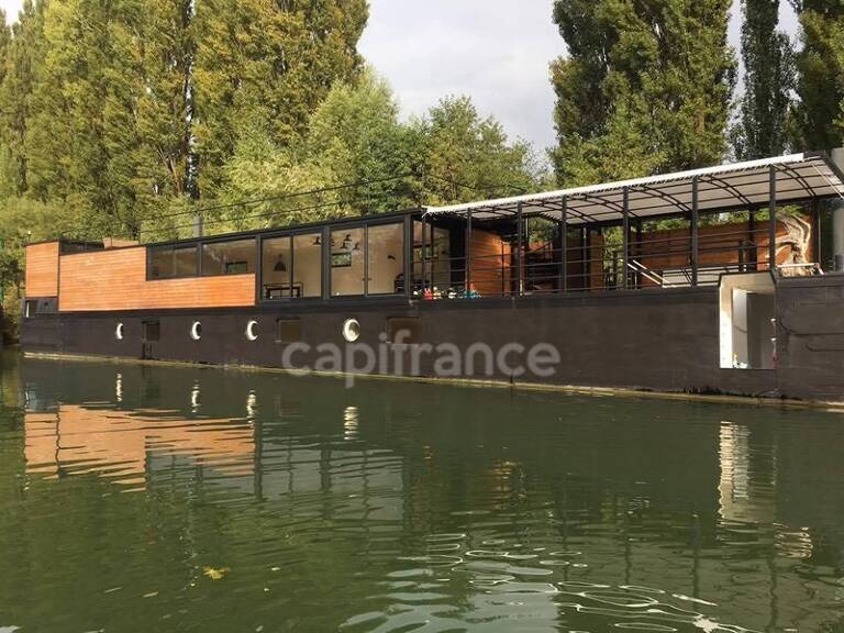 Péniche d’habitation 250 m² – 5 chambres – Terrasses – Fort potentiel – Auvers-sur-Oise (déplaçable) — photo 1