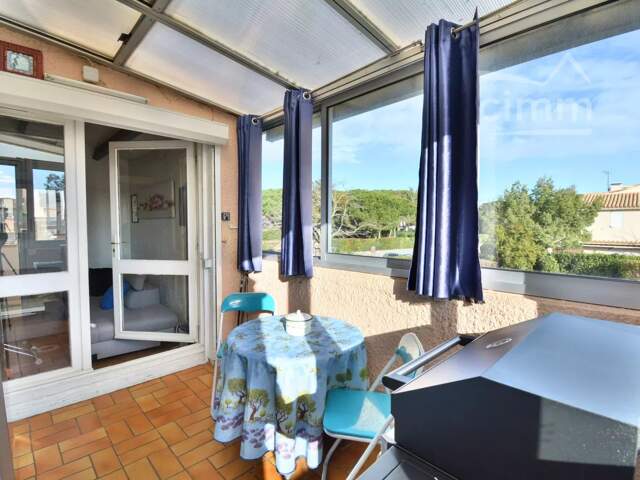 VENTE - SAINT CYPRIEN PLAGE - APPARTEMENT 2 PIECES + MEZZANINE - — photo du bien