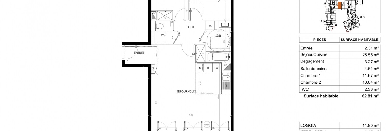 Appartement 3 Pièces 62 m² à vendre à Le Plessis-Robinson (92350)