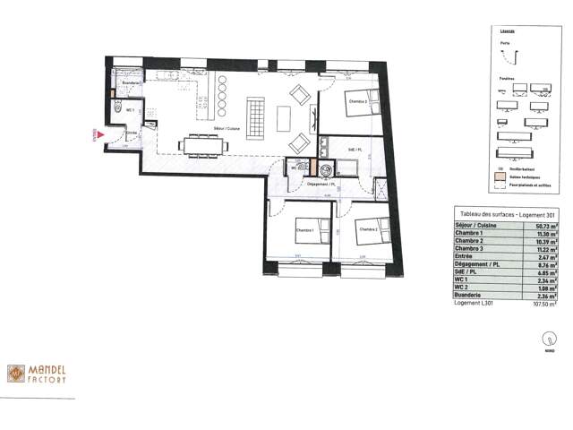 Appartement 4 pièces 107 m² à Béziers — photo du bien