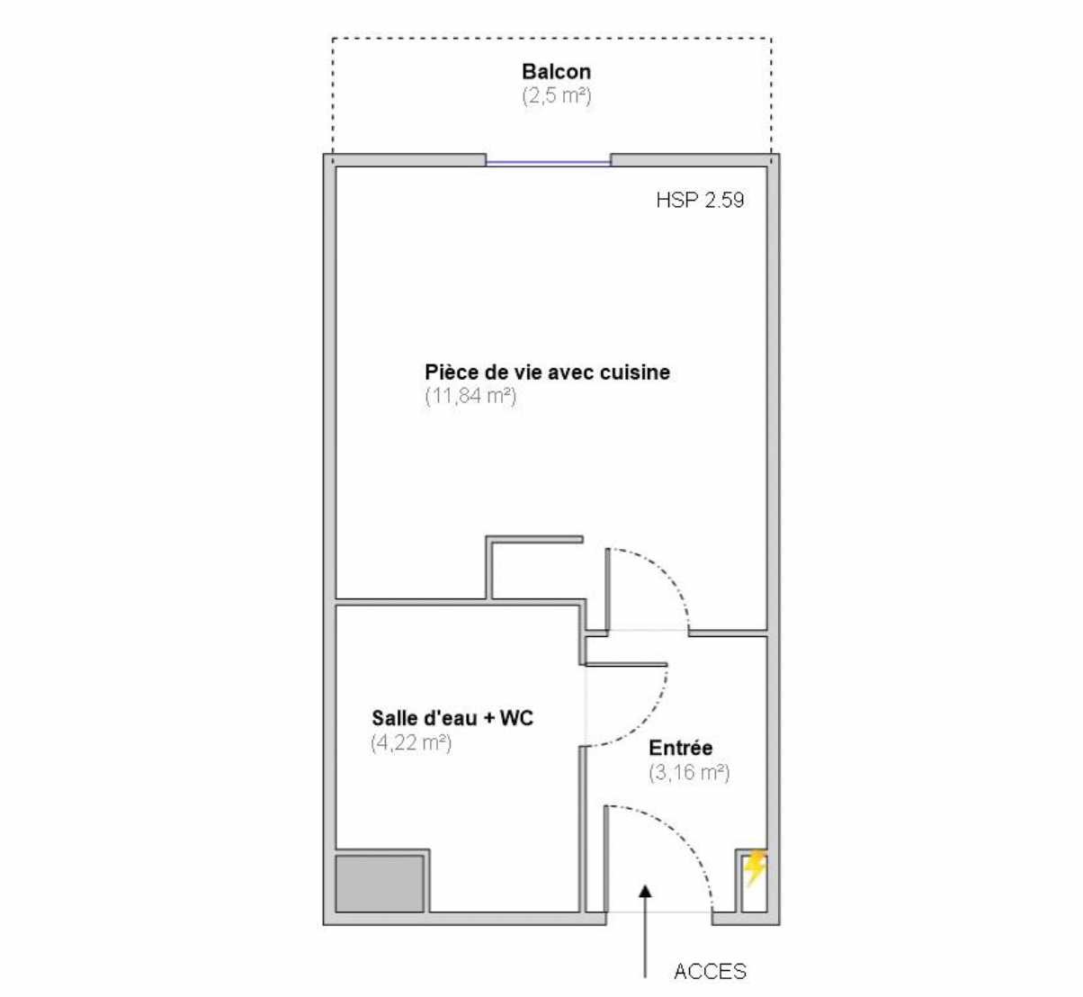Vente Studio 1 pièce - Photo 3