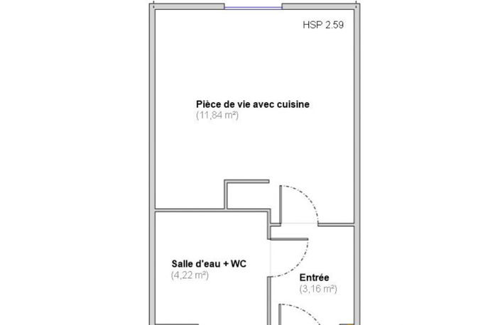 Vente Studio 1 pièce — photo 3