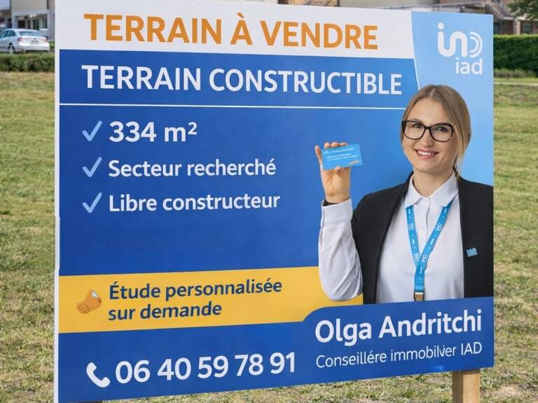 Vente Terrain à bâtir 334 m&sup2; — photo 1