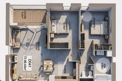 Appartement 3 pièces 256000 €