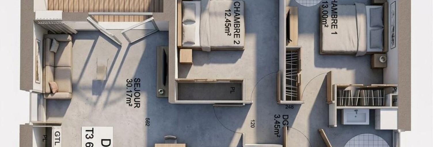 Appartement 3 Pièces 66 m² à vendre à Toulouse (31300)
