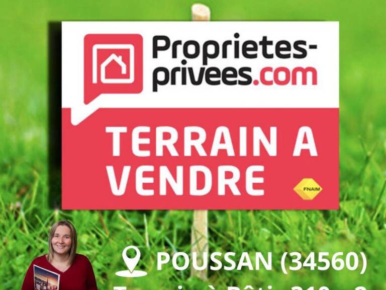 HÉRAULT - POUSSAN (34560) - TERRAIN À BÂTIR - 310 M²  - CALME — photo 1