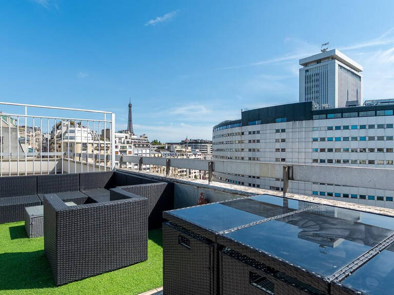 Appartement  95 m2 duplex et rooftop 30m2 vue Tour Eiffel, 23m2 de balcons et terrasses  Passy Paris 16e — photo 1