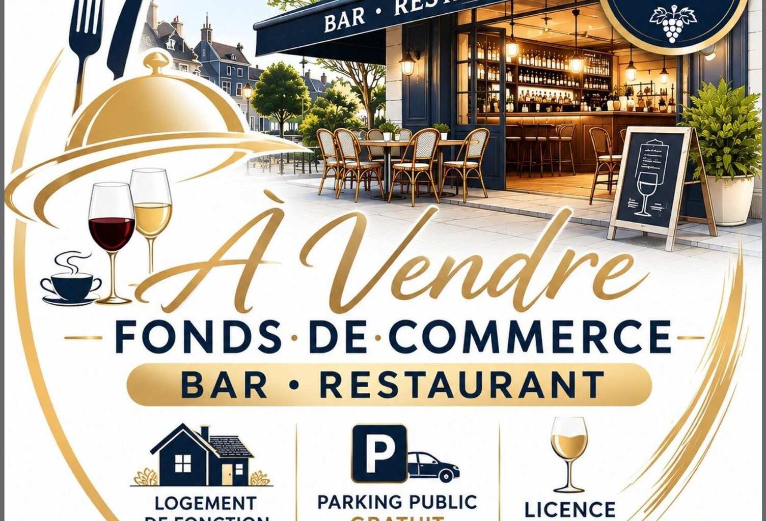 Bar-Restaurant clé en main avec Licence IV  Emplacement stratégique entre La Roche-sur-Yon et Les Sables-d'Olonne — photo 1