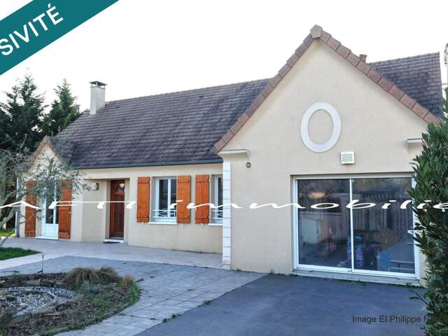 Rosny-sur-Seine : Maison contemporaine 127m2 avec vie de Plain-pied / 5 chambres / jardin clos de 840m2 autour. — photo du bien