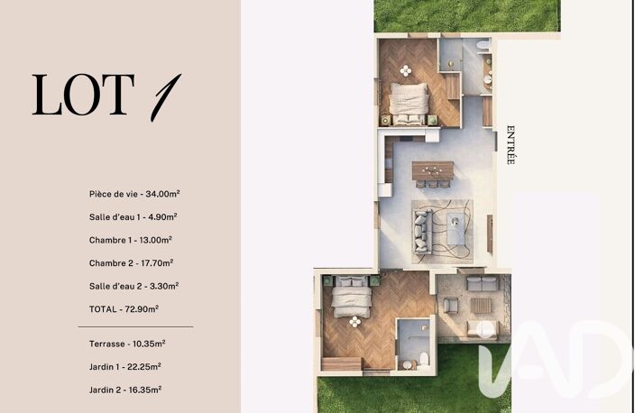 Vente Appartement 4 pièces — photo 3