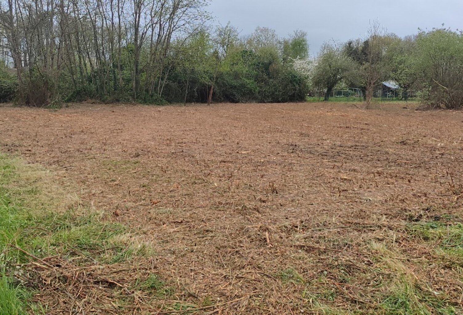 Entre Mouleydier et Saint-Capraise-de-Lalinde, beau terrain à bâtir de 1 635 m² plat en situation non isolé et à 3 mn des commodités et école, réseaux à proximités, assainissement individuel à prévoir.    — photo 1