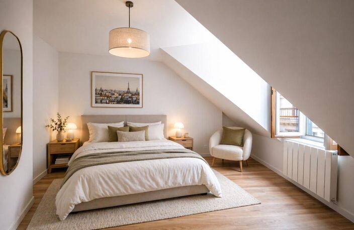 Paris 8-Dernier étage avec ascenseur à deux pas de l'Elysée-63M2 au sol-Appartement rénové et lumineux — photo 4