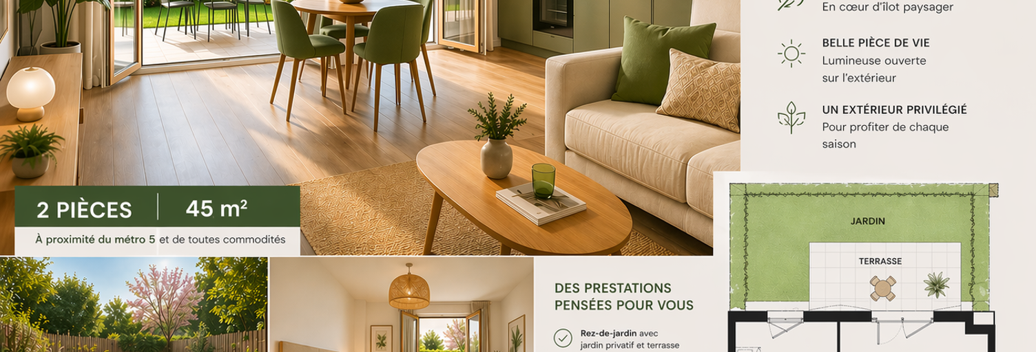 Appartement 1 Pièce 45 m² à vendre à Pantin (93500)