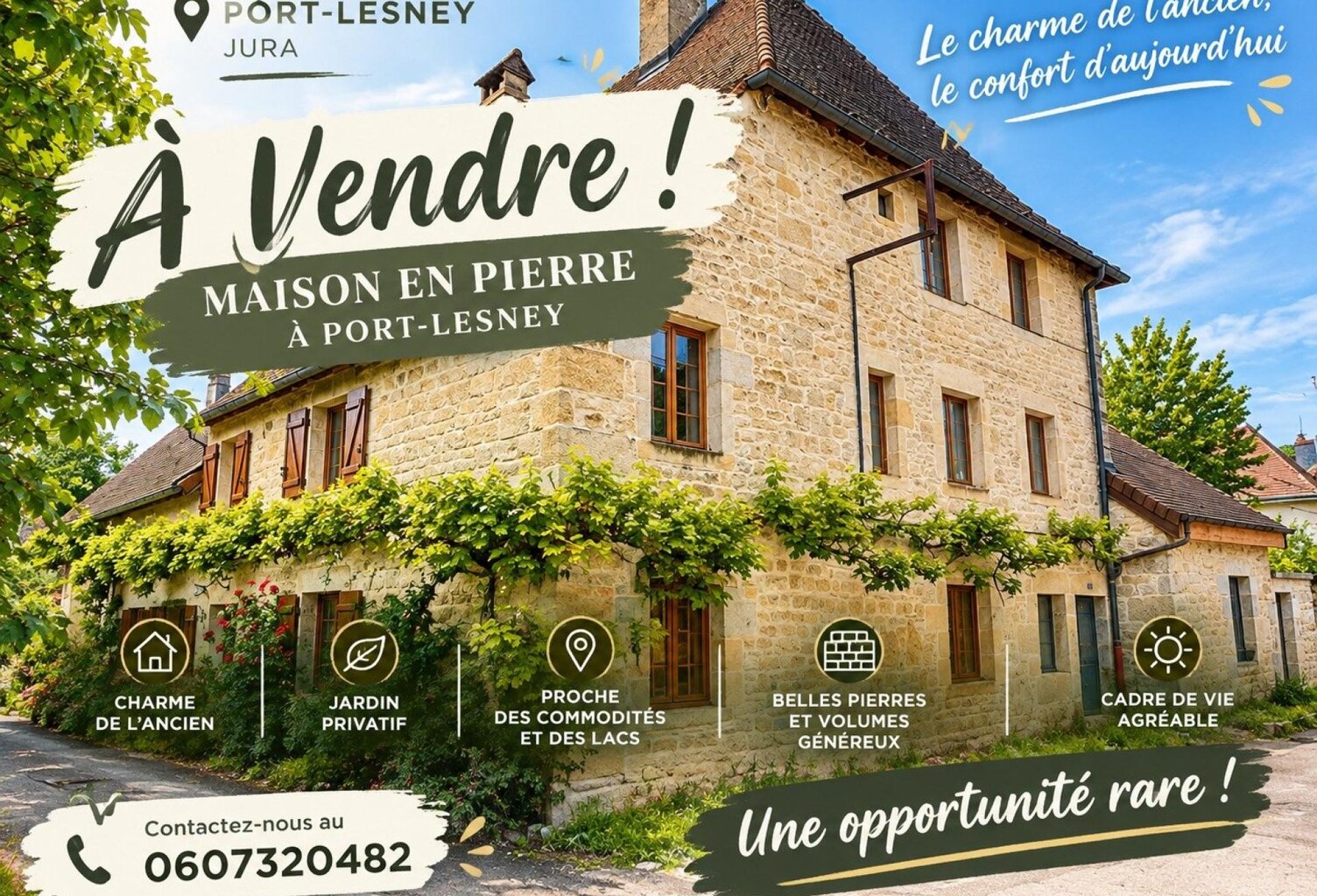 PORT-LESNEY  PROPRIÉTÉ DE CARACTÈRE AVEC VUE SUR LA LOUE, DÉPENDANCES & APPARTEMENT INDÉPENDANT — photo 1