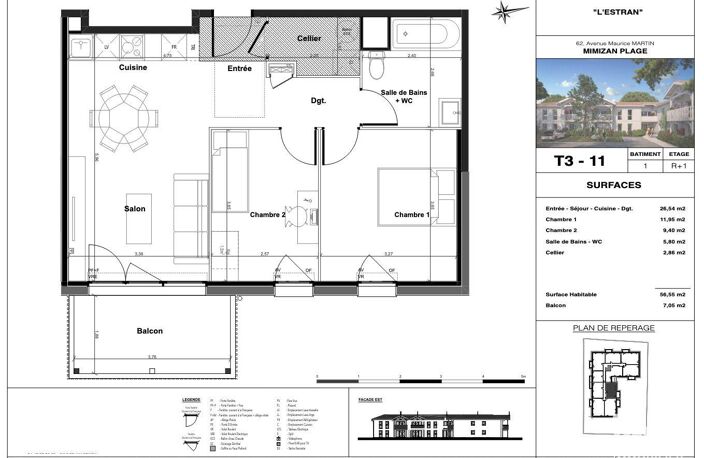 Vente Appartement 3 pièces — photo 2