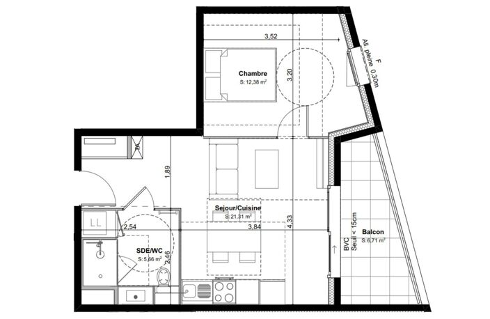 Vente Appartement 2 pièces — photo 4