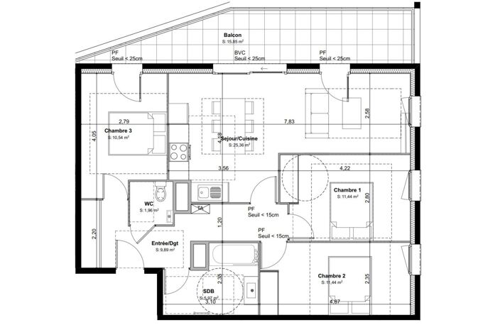 Vente Appartement 4 pièces — photo 4