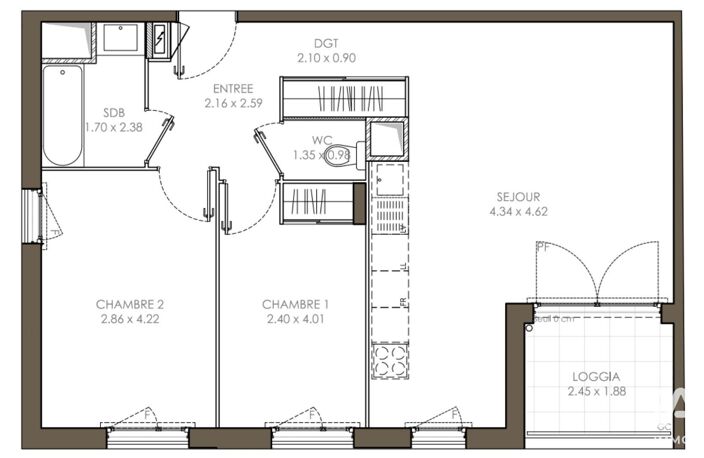 Vente Appartement 3 pièces — photo 4