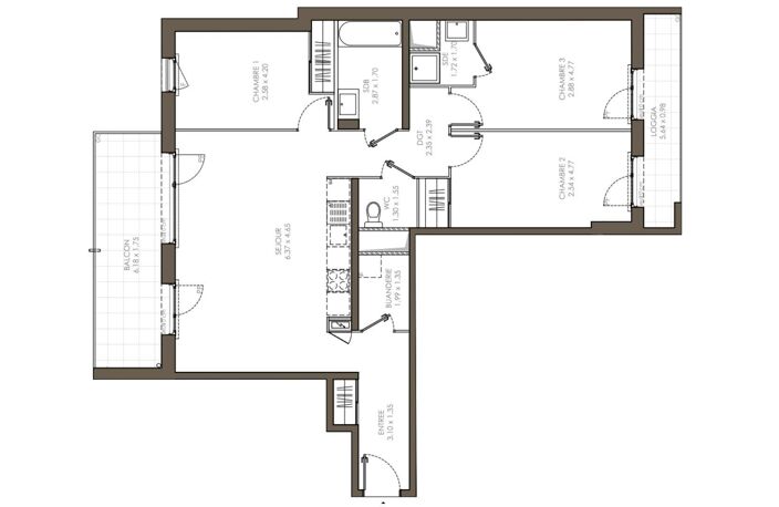 Vente Appartement 4 pièces — photo 4