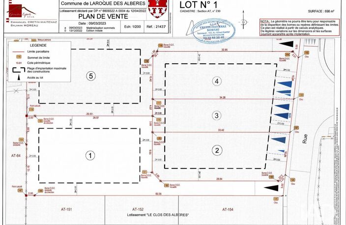 Vente Terrain 698 m&sup2; — photo 5