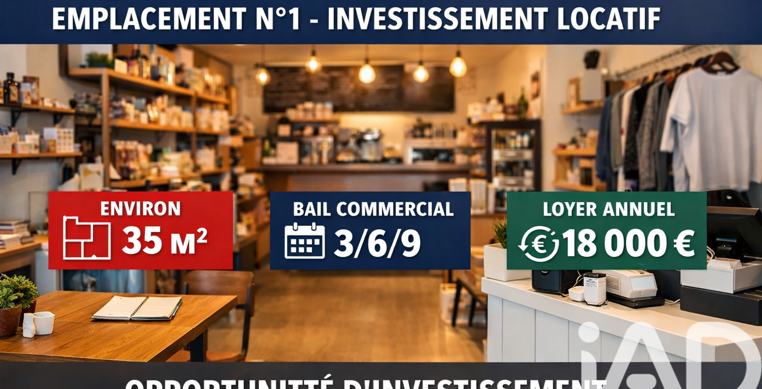 Vente Boutique/Local commercial 35 m&sup2; — photo 1