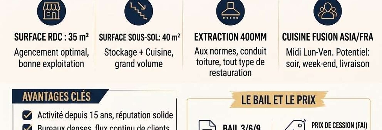 Commerce  80 m² à vendre à Paris 10 (75010)