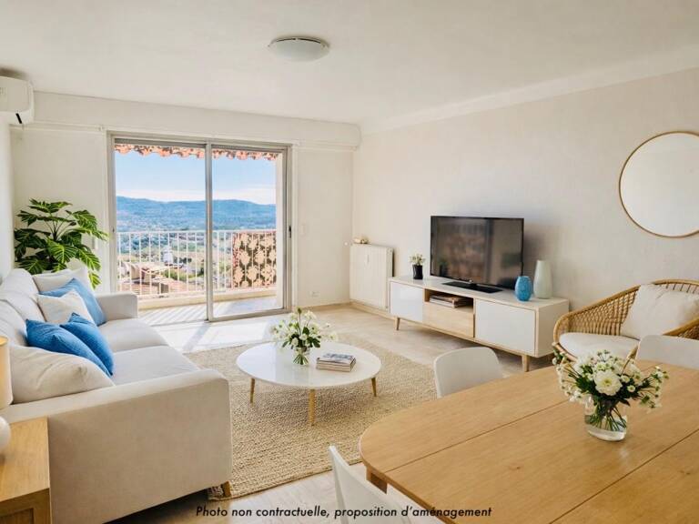 Appartement traversant Grasse 2 pièces 60 m2 terrasse vue panoramique et mer, parking et cave — photo 1