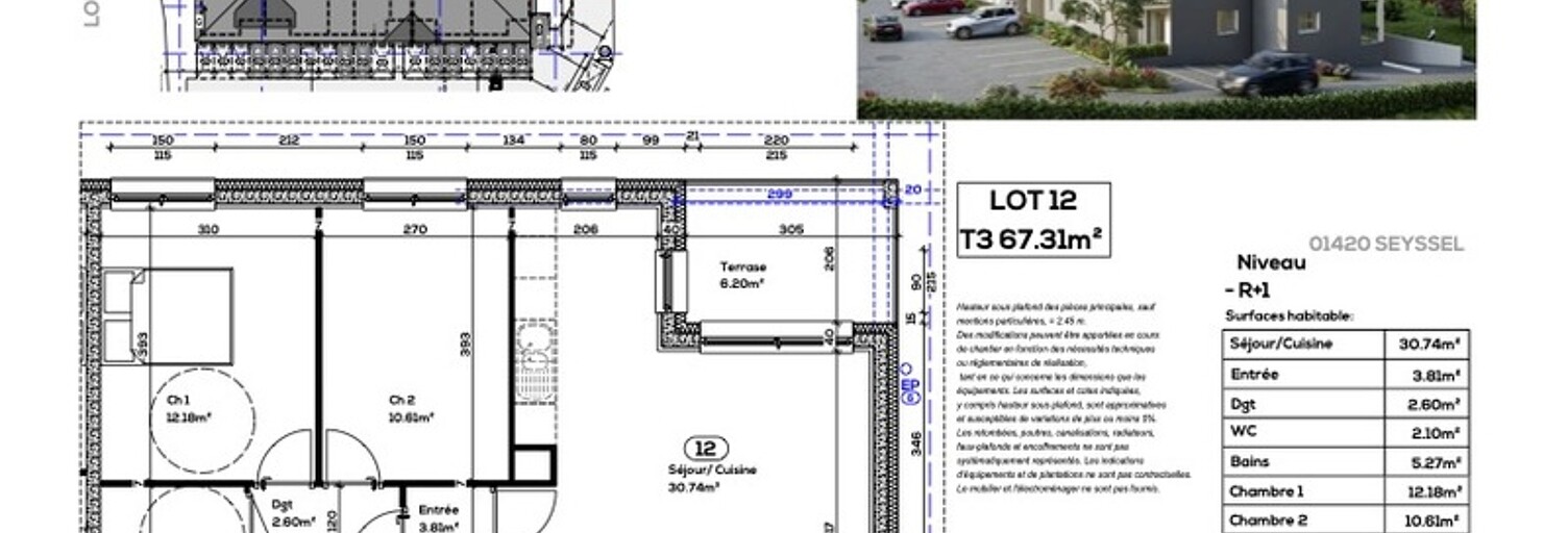 Appartement 3 Pièces 67 m² à vendre à Seyssel (01420)